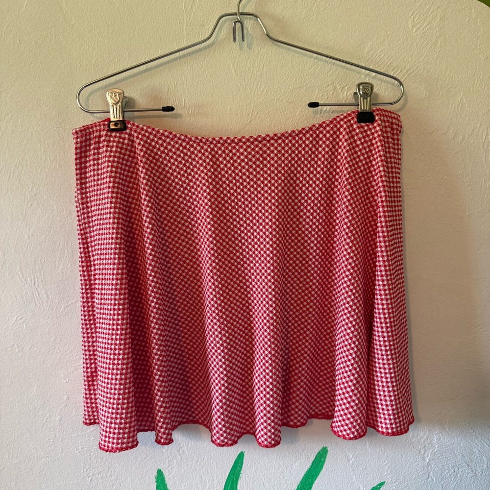 wild fable Red Gingham Circle Skort